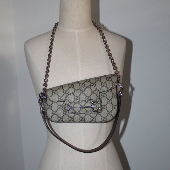 NEW Gucci GG Supreme Monogram 1955 Horsebit Mini Shoulder Bag 774209 - Picture 13 of 13